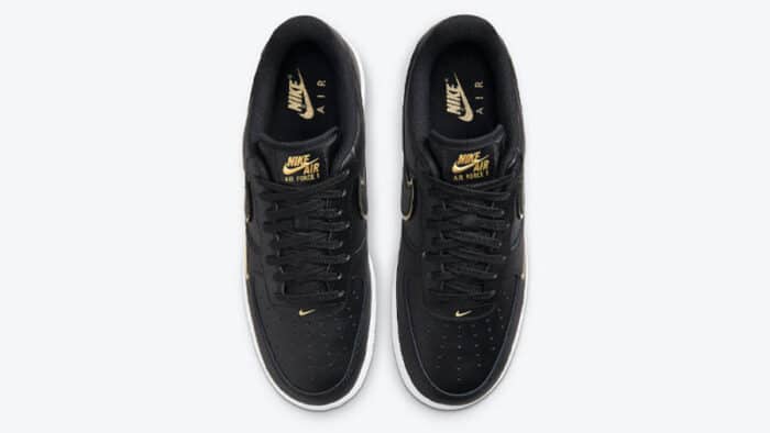 Nike Air Force 1 Gold Black Double Swoosh