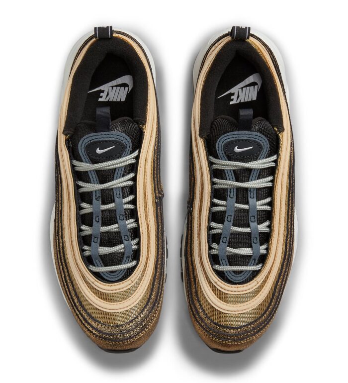 Nike Air Max 97 Cracked Gold Paint December Drop 2021