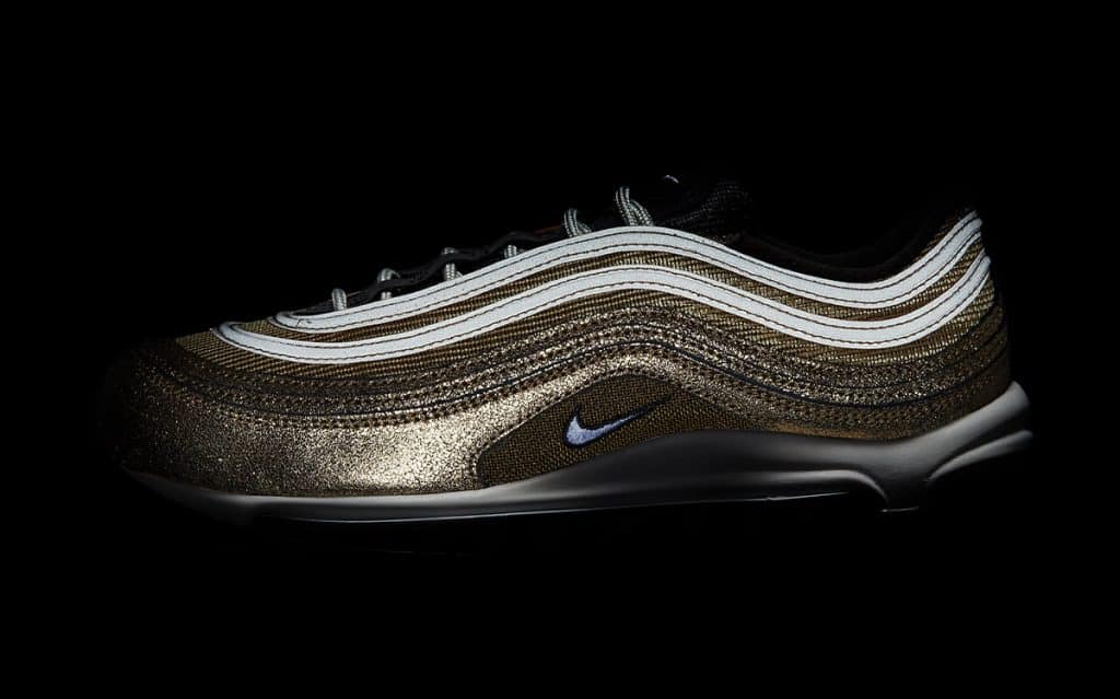 Nike Air Max 97 Cracked Gold Paint December Drop 2021