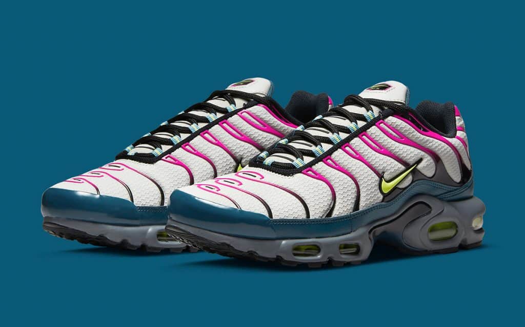 New Nike TN Air Max Plus Pink Teal and Volt