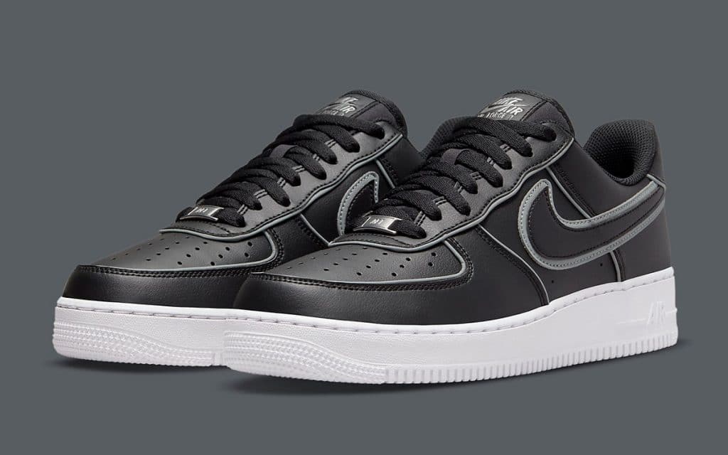 Nike Air Force 1 Black Reflective Piping