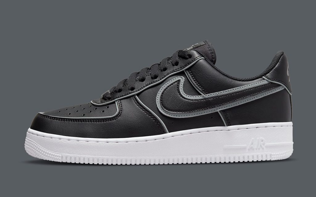 Nike Air Force 1 Black Reflective Piping