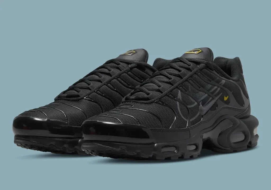 Black and Gold Multi Swooshed Nike TN's