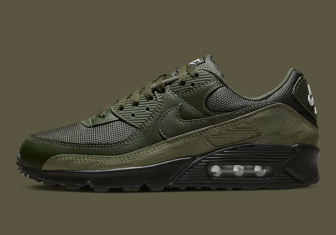 Olive Reflective Mudguards Nike Air Max 90