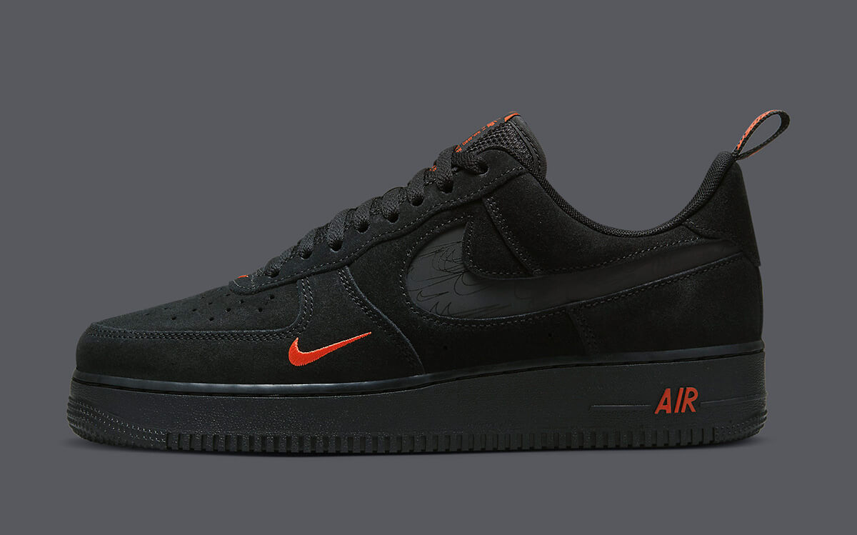 Nike Air Force 1 Low Reflective Black Orange Pack