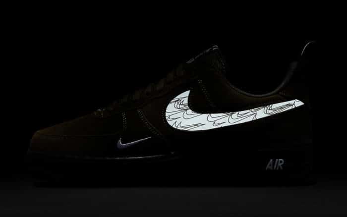 Nike Air Force 1 Low Olive With Reflective Swooshes