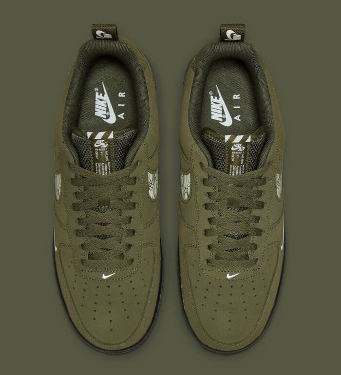 Nike Air Force 1 Low Olive With Reflective Swooshes