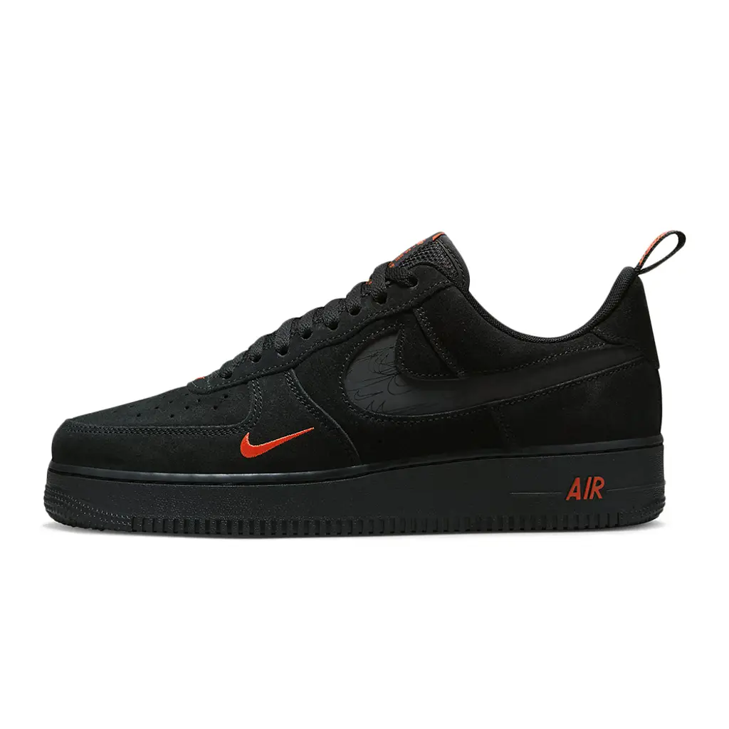 Nike Air Force 1 Low Reflective Black Drak Orange | Sitboy Sneaker Club