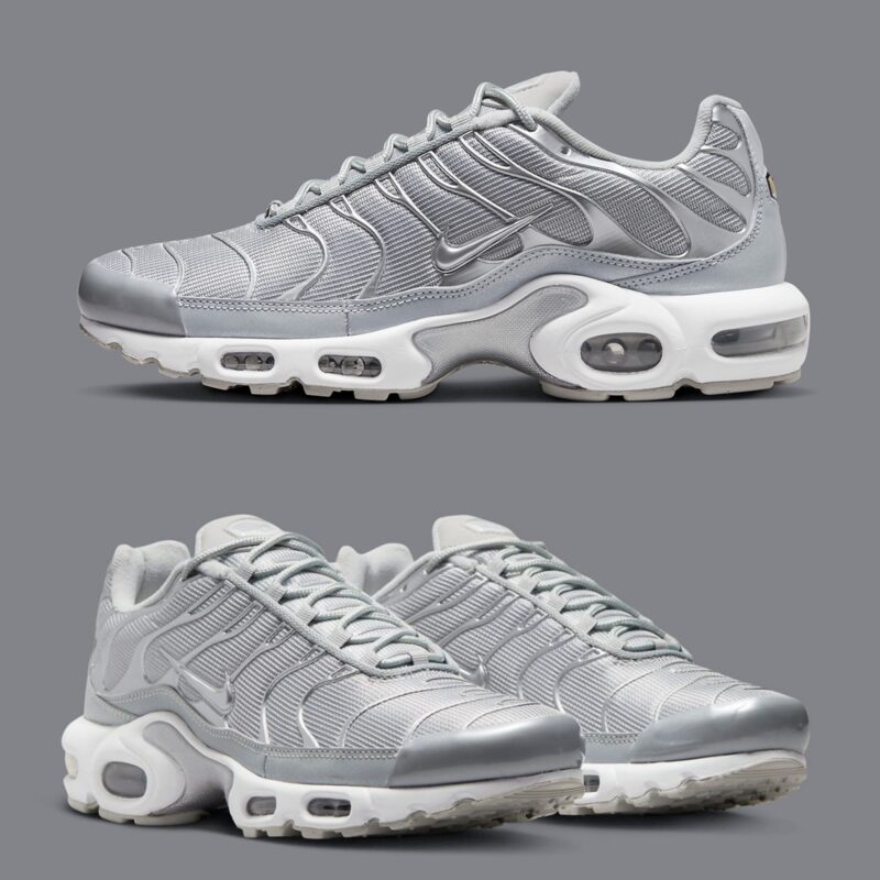 Nike TN Air Max Plus Metallic Silvermini Swooshes