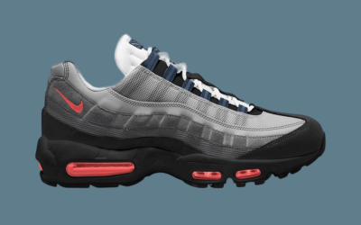 Nike Air Max 95 Grey and Track Red 2023
