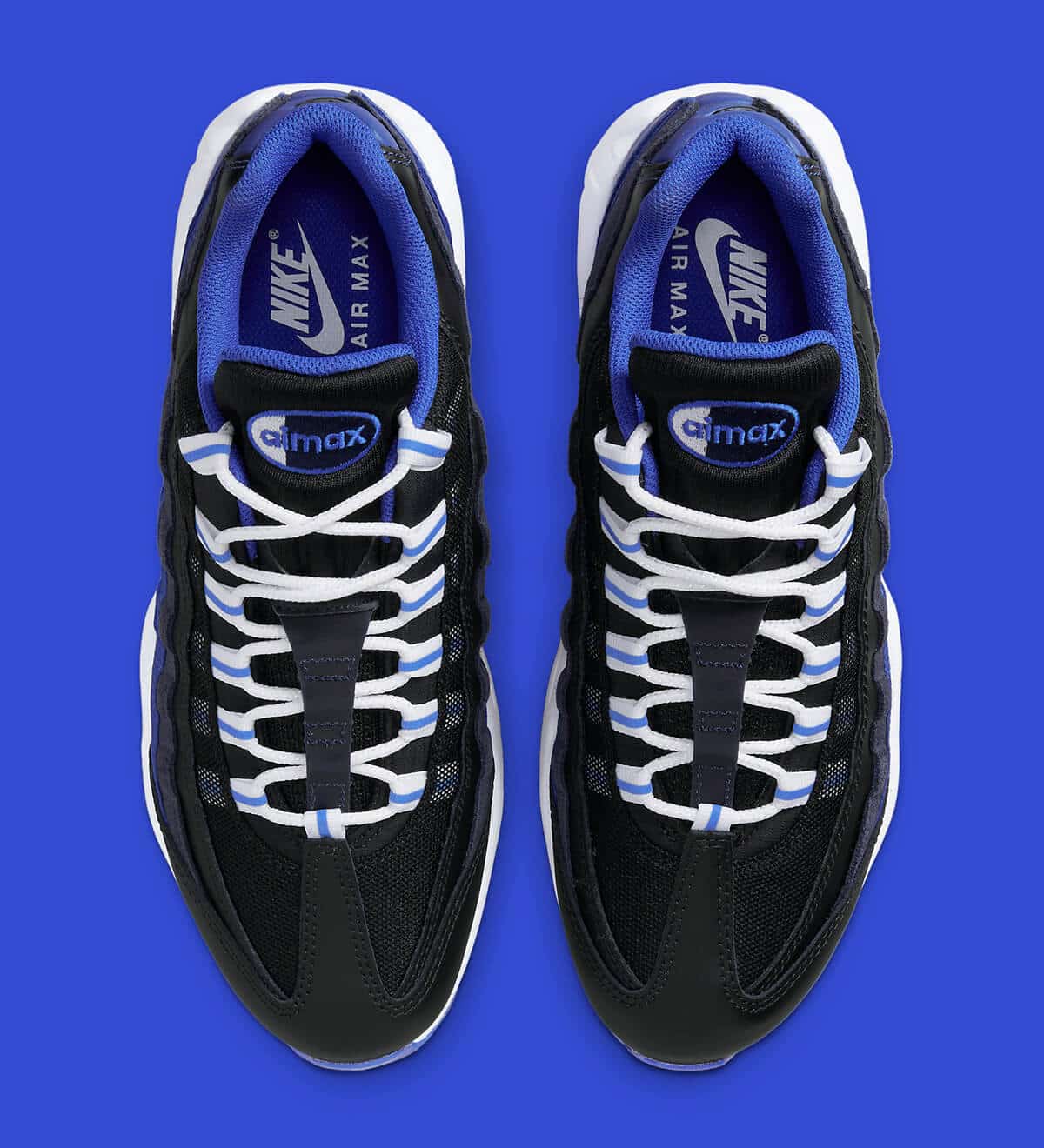 Nike Air Max 95 Black and Royal Blue