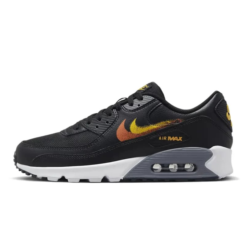 Nike Air Max 90 Spray Paint Swoosh Black