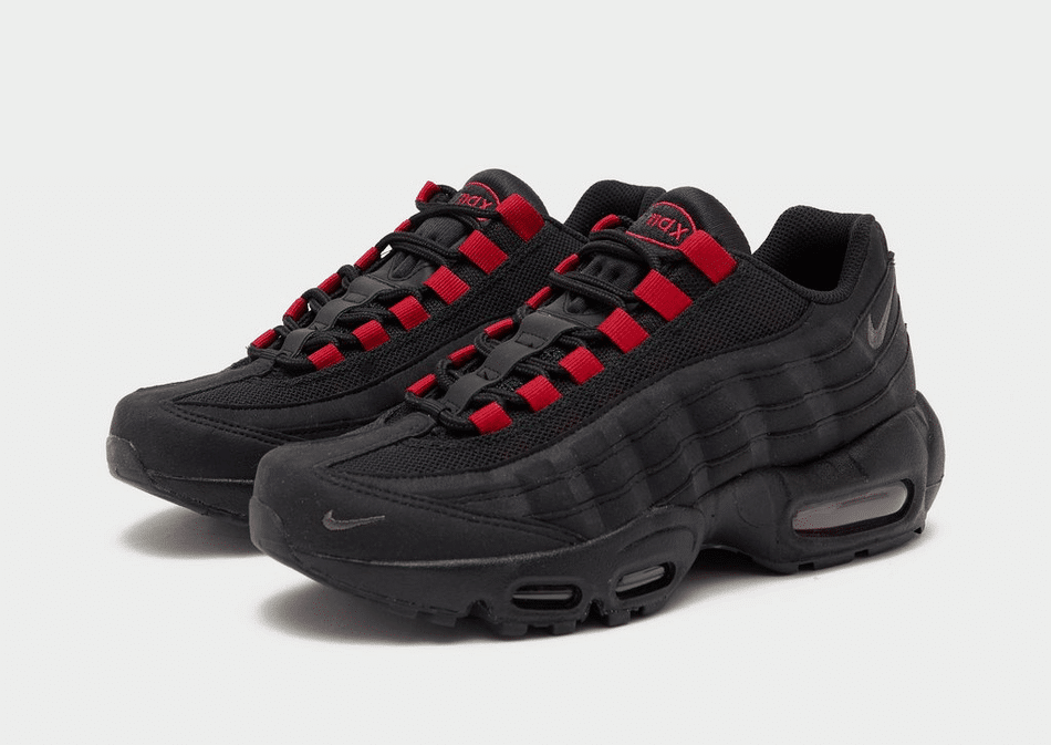 Nike Air Max 95 GS Black And Gym Red Older Kids