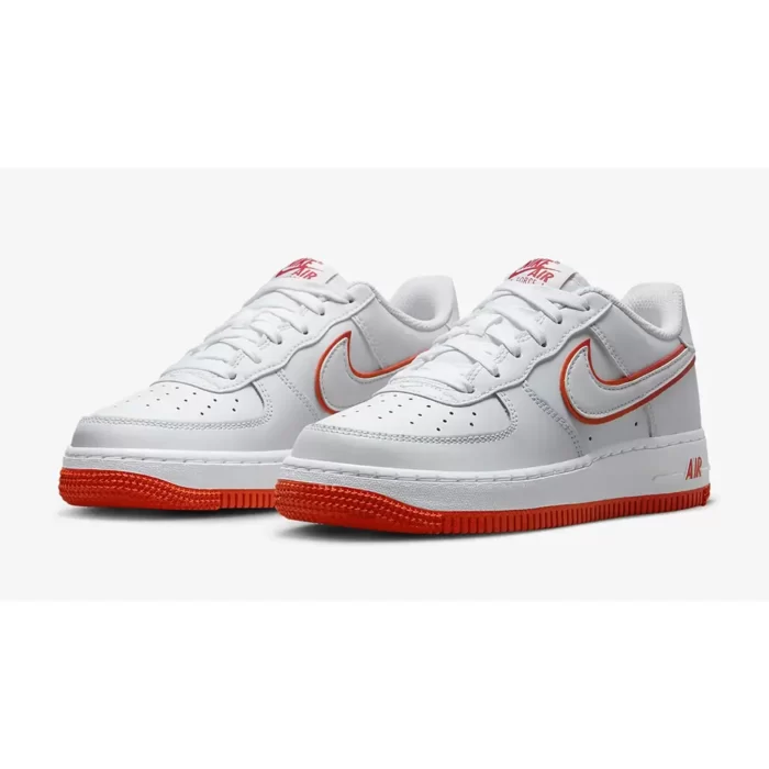 Nike Air Force 1 Low GS Outline White Picante Red