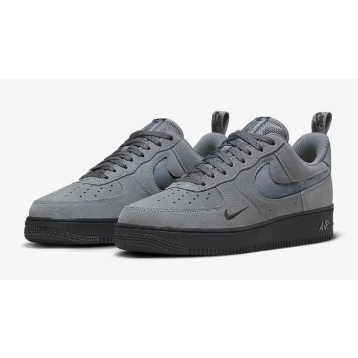 Nike Air Force 1 Low Multi Etch Swoosh Cool Grey