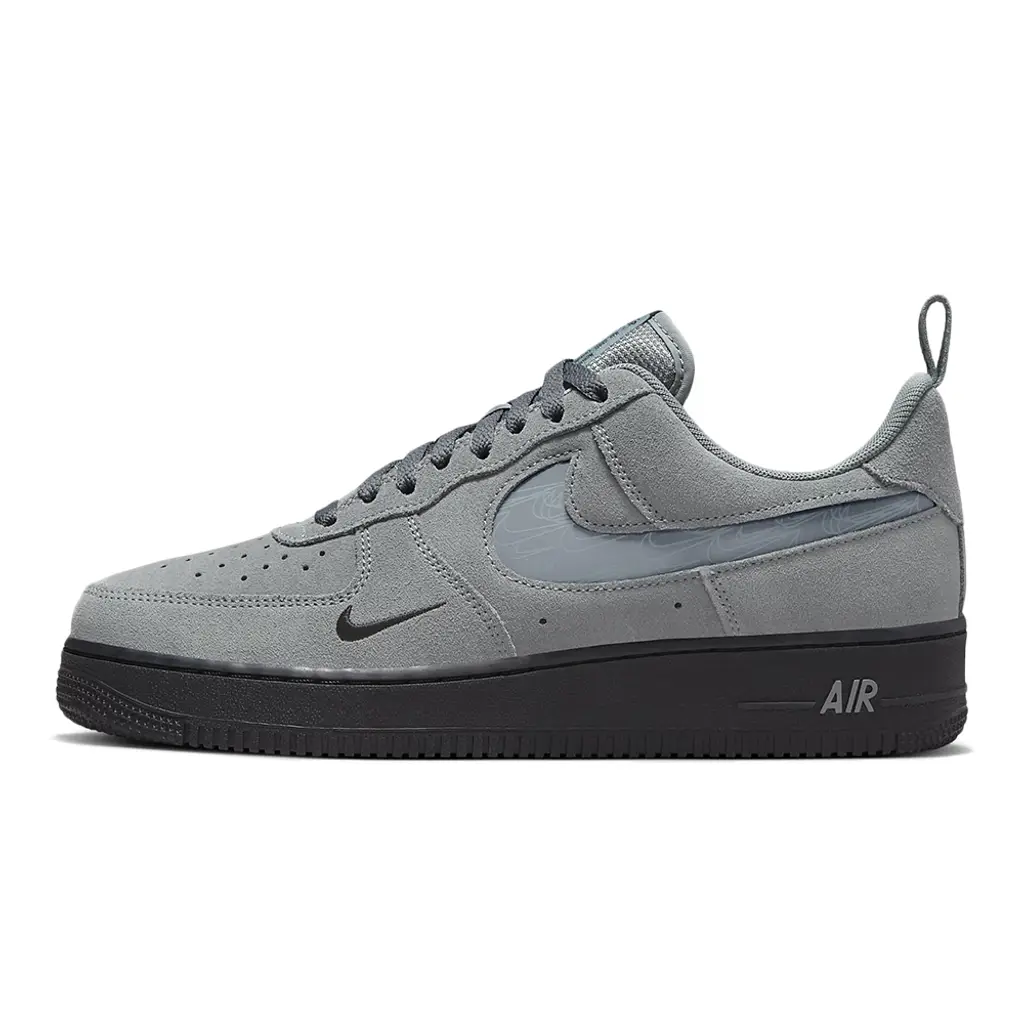 Nike Air Force 1 Low Multi Etch Swoosh Cool Grey | Sitboy Sneaker Club