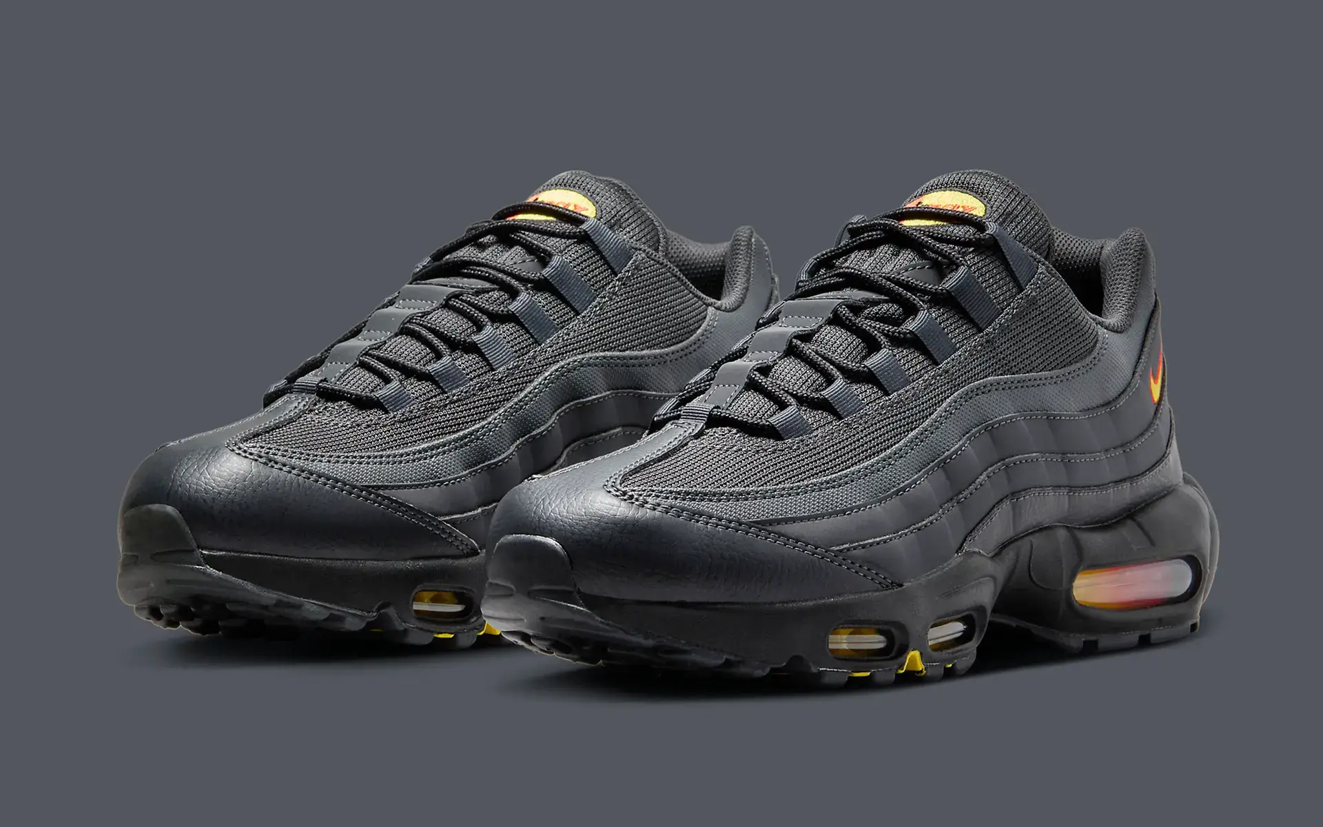 The Swoosh Puts a Fire on a Heat Grey Nike Air Max 95