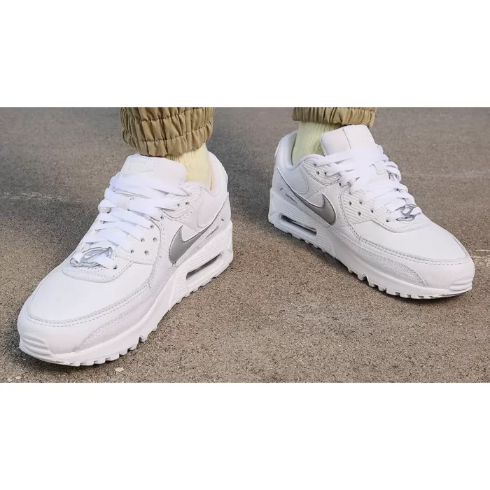 Nike Air Max 90 White Blue Metallic Silver