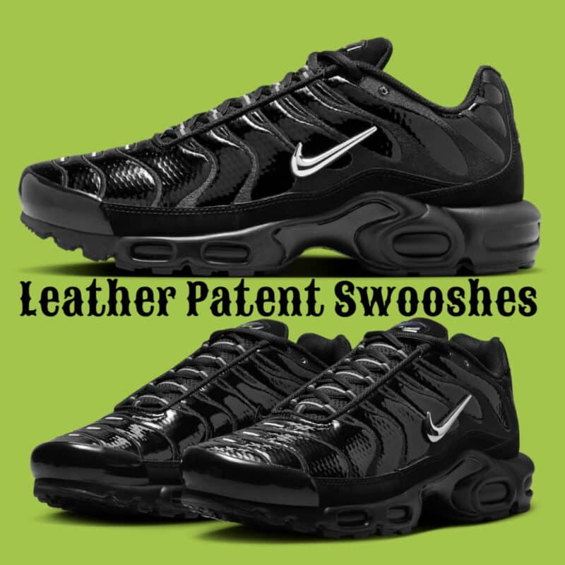 Nike TN Air Max Plus Patent Swooshes Black Leather