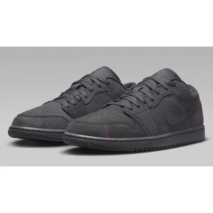 Air Jordan 1 Low Grey Red Stitch