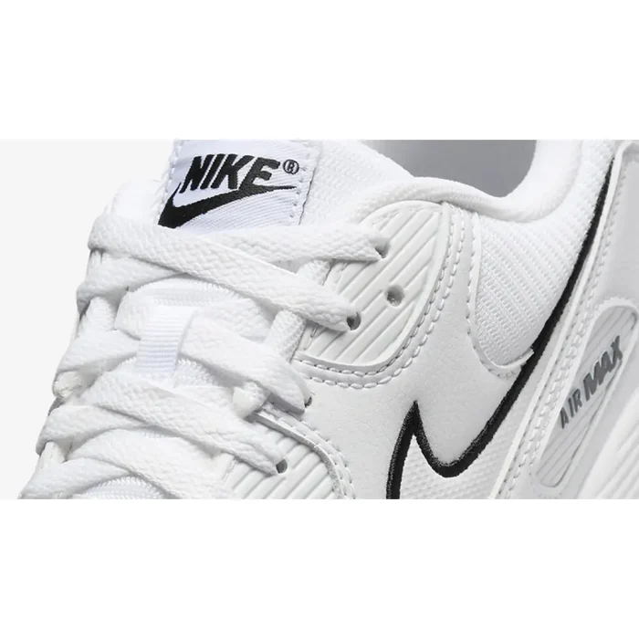 Nike Air Max 90 Outline Swoosh White Black