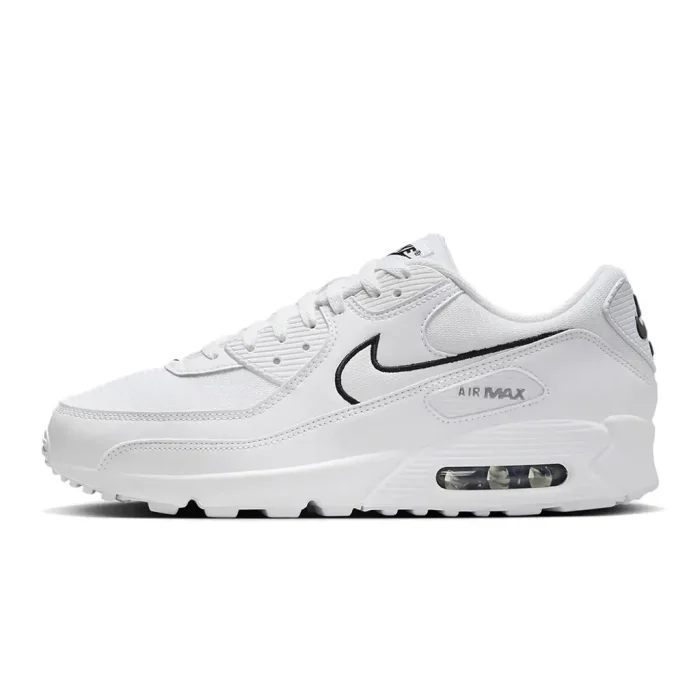 Nike Air Max 90 Outline Swoosh White Black