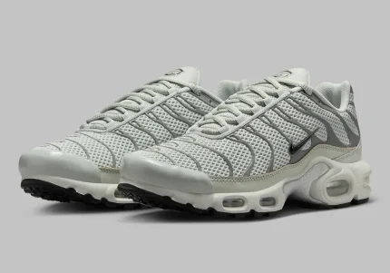 The upcoming release of the Nike TN Air Max Plus features a greyscale colour scheme