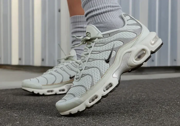 The upcoming release of the Nike TN Air Max Plus features a greyscale colour scheme