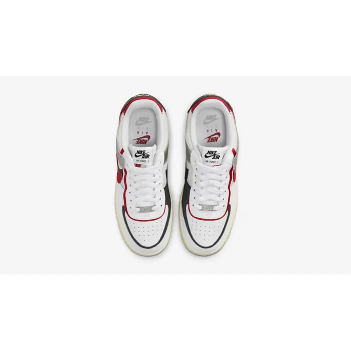 Nike Air Force 1 Shadow White Silver Gym Red