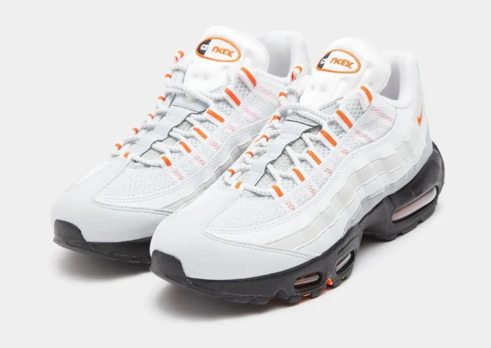 The Nike Air Max 95 OG in Wolf Grey and Safety Orange