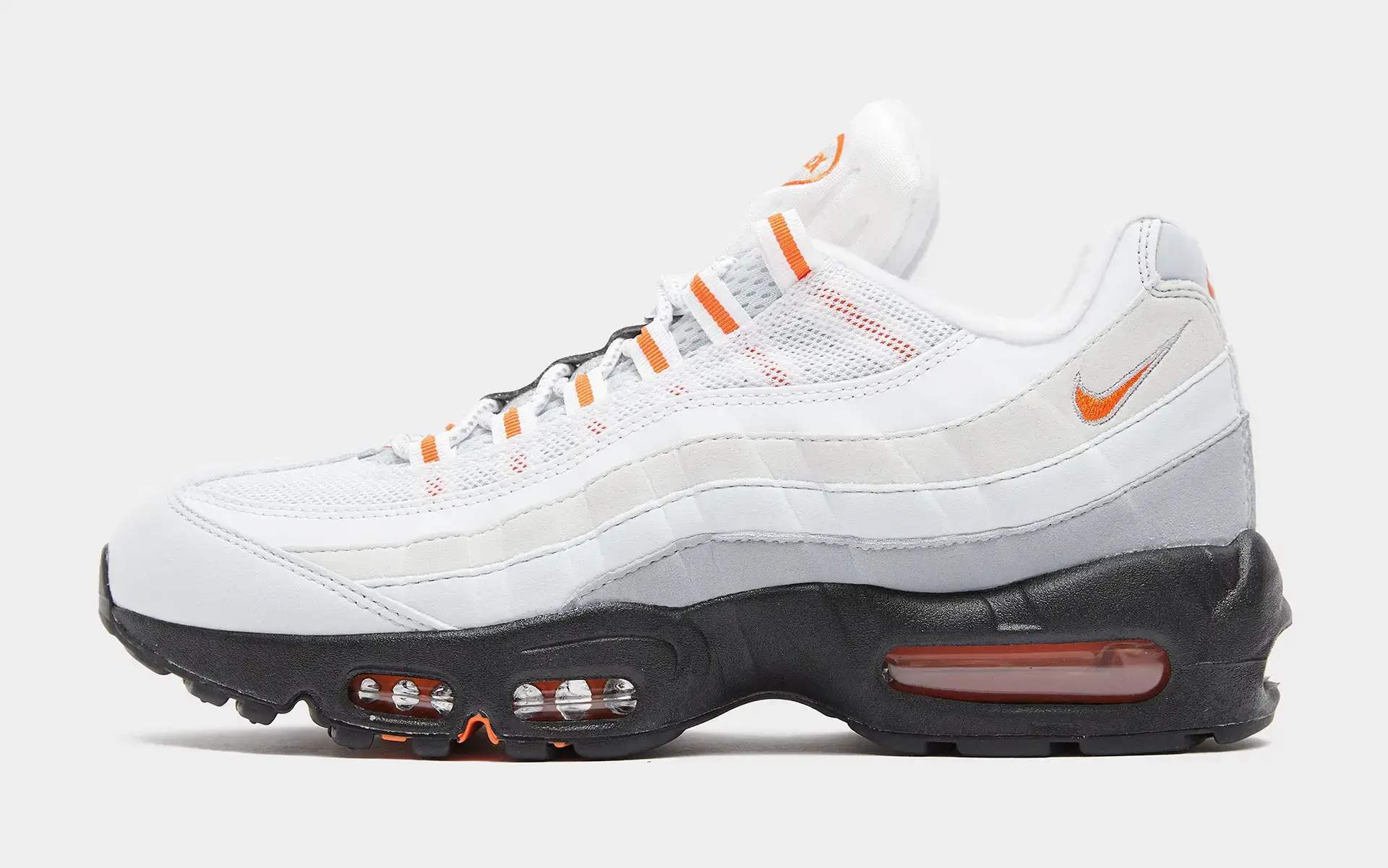 The Nike Air Max 95 OG in Wolf Grey and Safety Orange