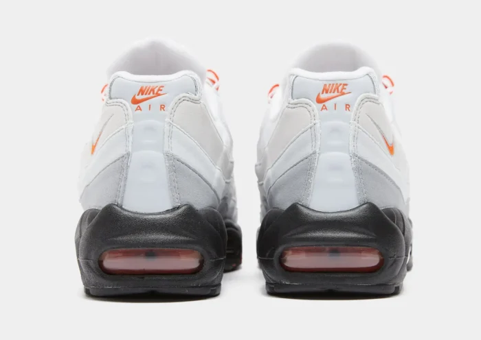 The Nike Air Max 95 OG in Wolf Grey and Safety Orange