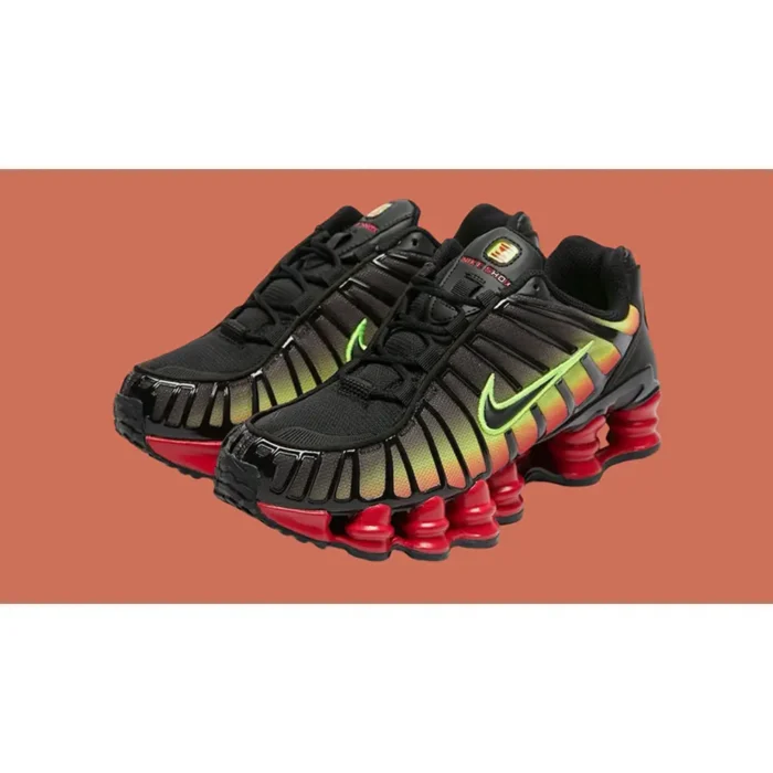 Nike Shox TL Black Volt Fire Red