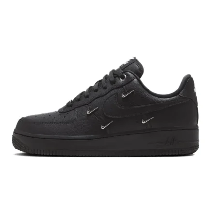 Nike Air Force 1 Low Black Silver Mini Swoosh