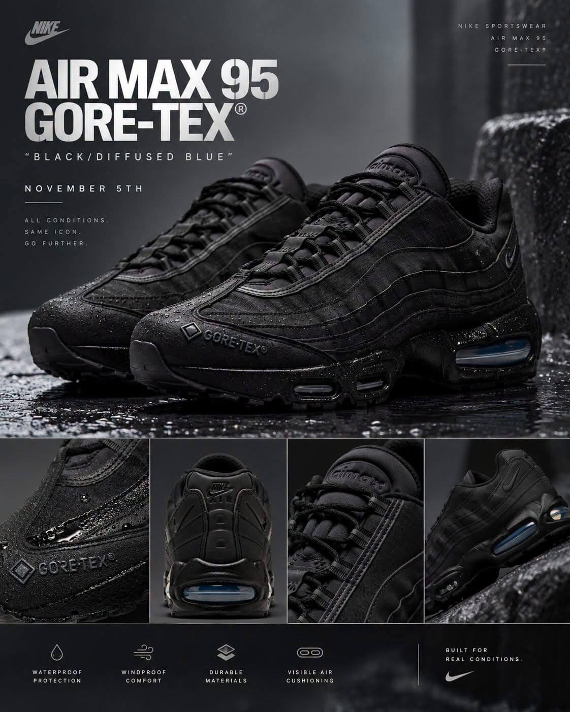 Nike Air Max 95 GORE-TEX Is Built for Winter Nike Air Max 95 GORE-TEX Is Built for Winter